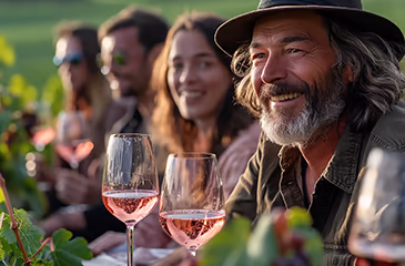 A group of wine lovers