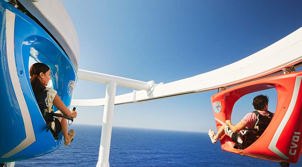 Sky-ride on board a Carnival Cruise ship