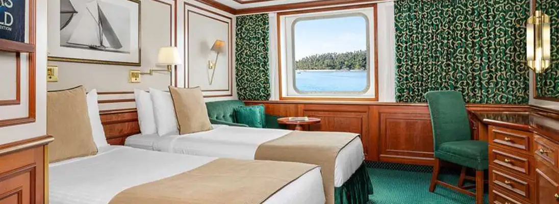 Cabin onboard the National Geographic Orion, by Lindblad Expeditions