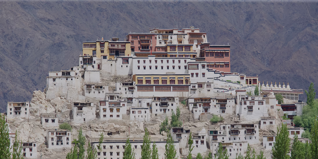 Experiential Travel in India, visit places like the Thikse Monastery in Ladakh. 