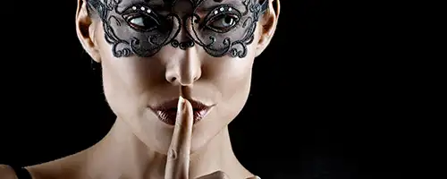 A woman in a sexy mask